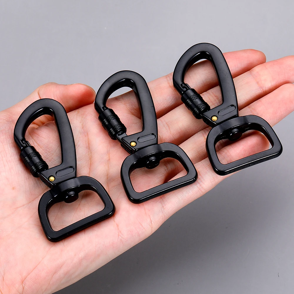 10pcs 70mm Carabiner for Key Camping Survival Outdoor Keychain Clip Metal Tactical Caribiner Hook Rotatable Karabiners with Lock