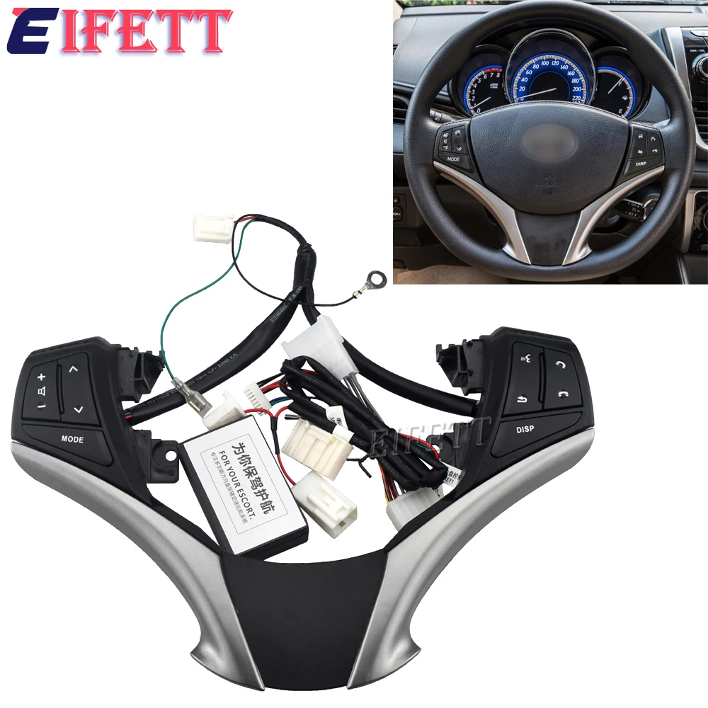 

Multi-media Bluetooth Audio Steering Wheel Switch Button For Toyota Yaris Vios 2013 2014 2015 2016 84250-0D120 84250-0D120-E0