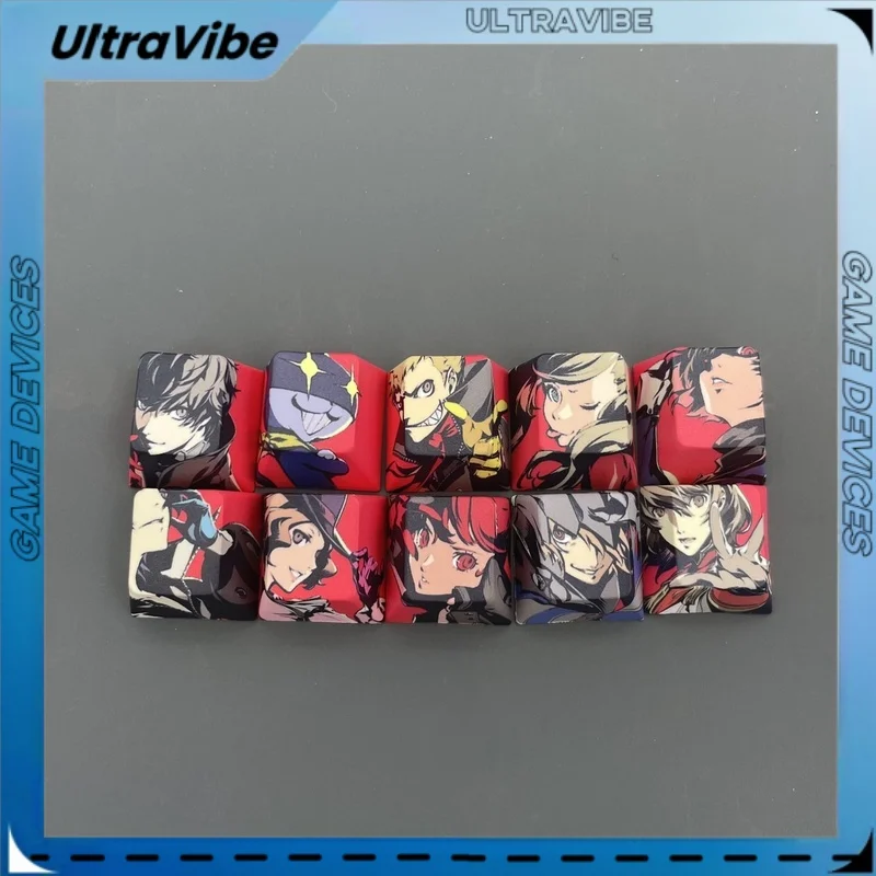 

Колпачки для клавиш Persona Game Theme, 10 шт., Pbt Cherry, персонализированные и креативные, одиночные, по индивидуальному заказу, механические колпачки для клавиш