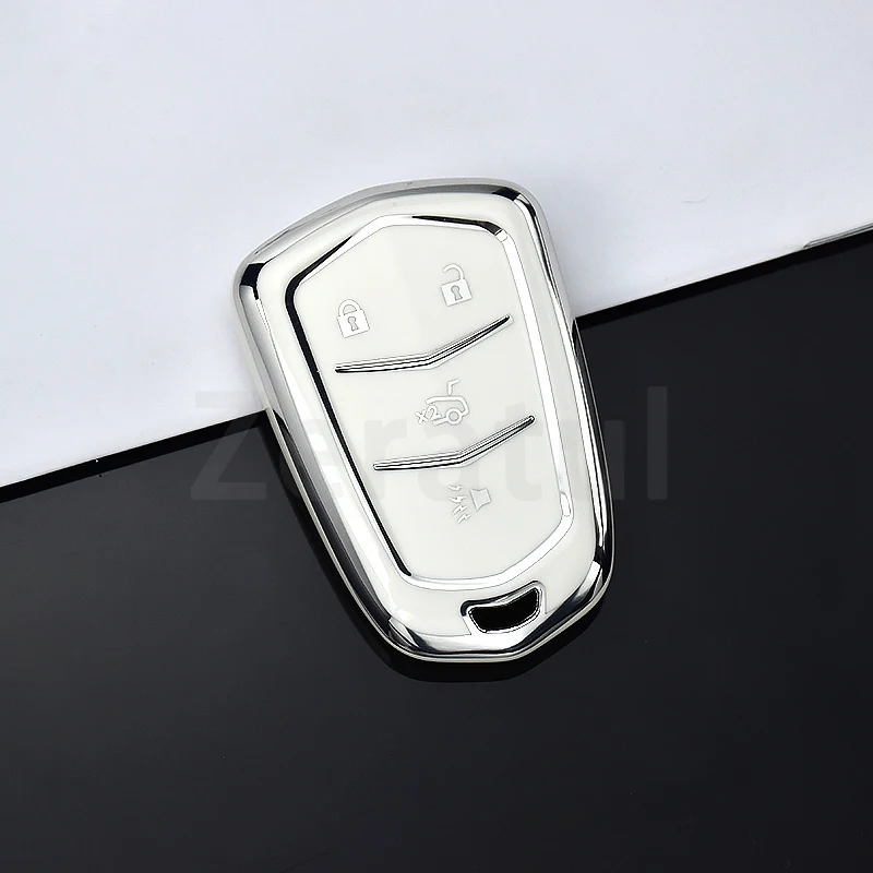 Car Key Case Cover for Cadillac ATS CT6 CTS DTS XT5 Escalade ESV SRX STS XTS 28T ELR 2014 2015 2016 2017 2018 Auto Shell Holder