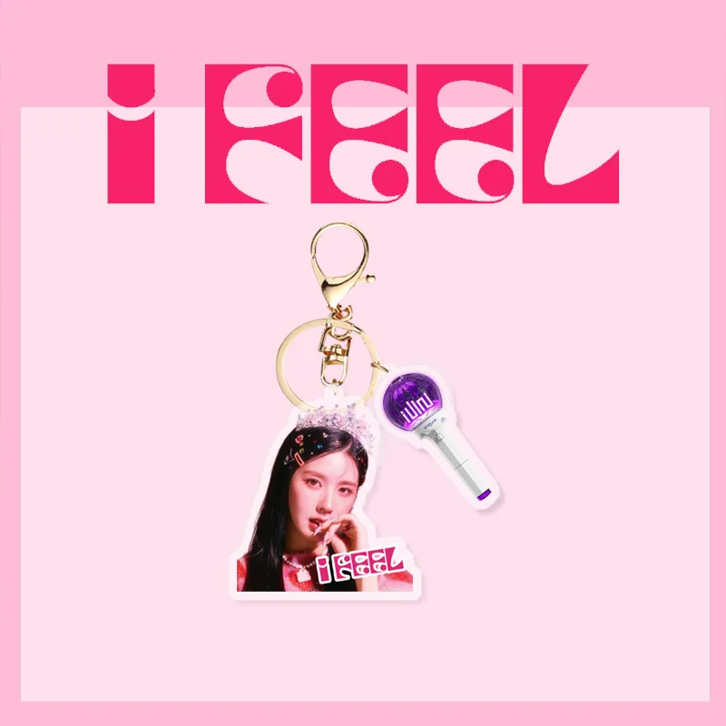 KPOP (G)I-DLE I FEEL Album Merch portachiavi per donna uomo GIDLE Fashion acrilico portachiavi regali borsa per auto accessori per ciondoli