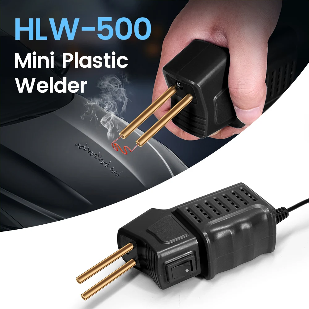 HLW-500 50W 5V Plastic Welder EU/US 220V/110V Plastic Welding Tool Kit Hot Nail Gun Car Bumper Repair PVC Soldering Spot Welder