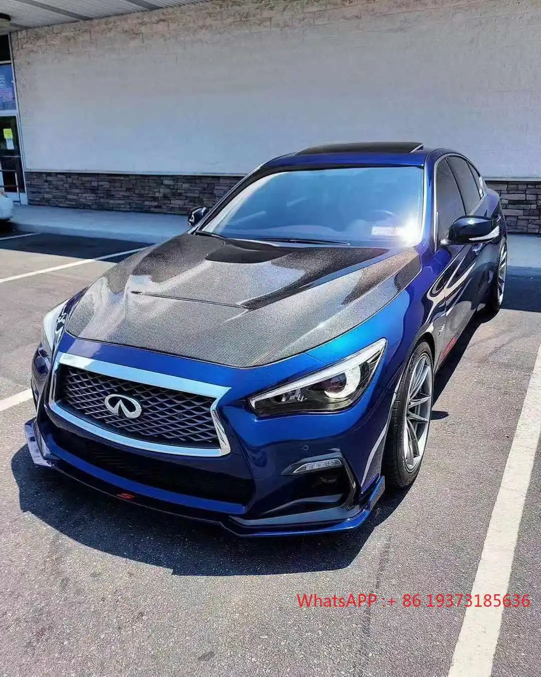 GTS Style Kohlefaser-Haubenentlüftungshaube für Infiniti Q50