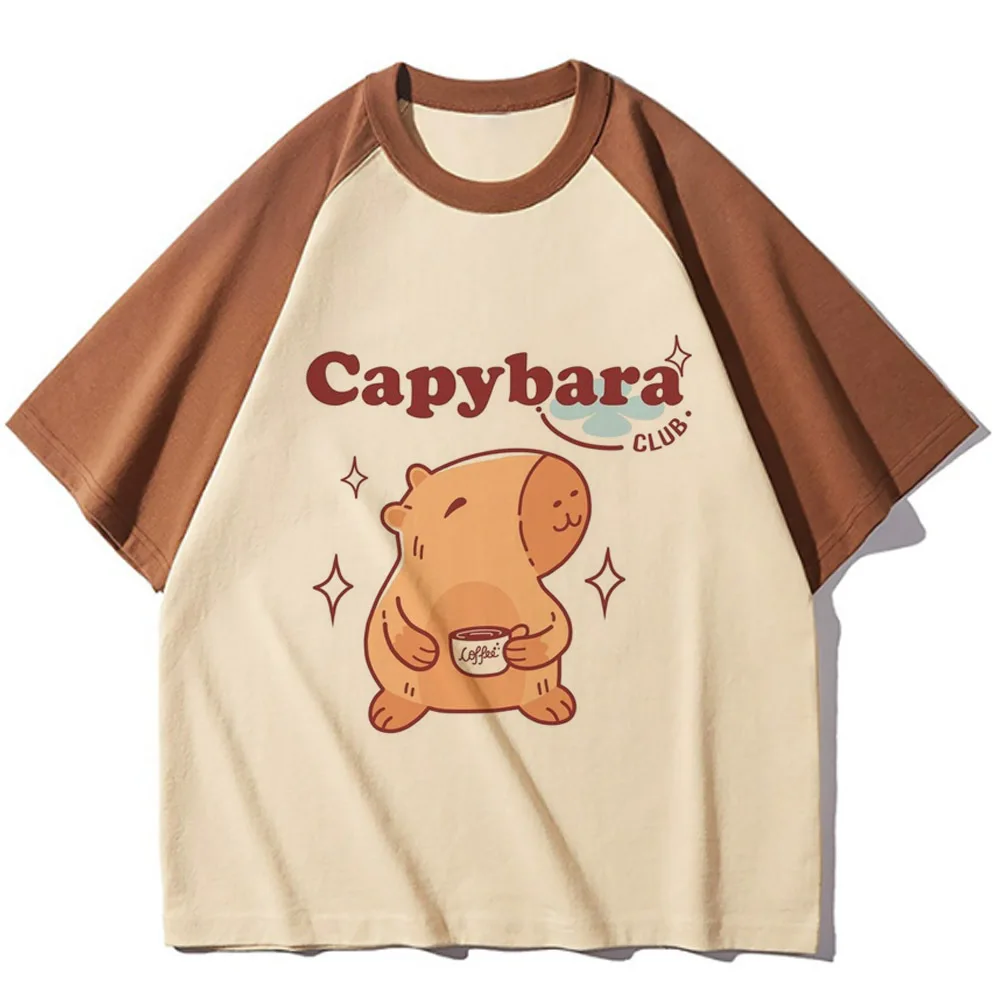 Capibara t shirt women breathable athleisure top female funny graphic y2k clothing