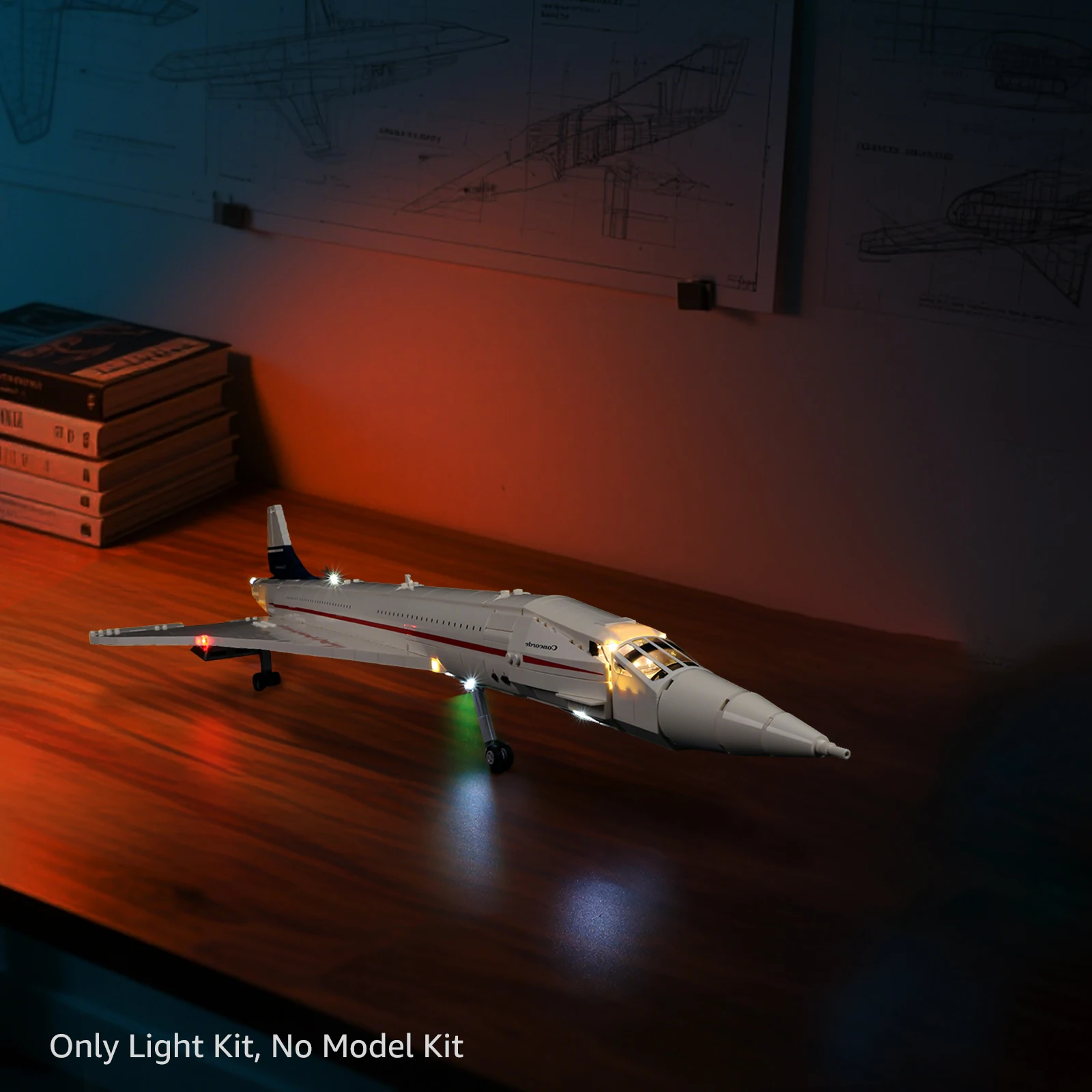 

LED Lighting Set Suitable for LEGO Icons Concorde 10318 Building Blocks