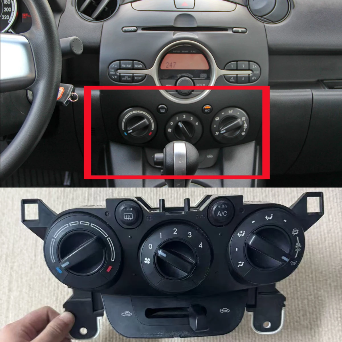Car Heater Contro Air Conditioning Controller Manual Air Conditioning Switch Heater Climate Control for MAZDA 2