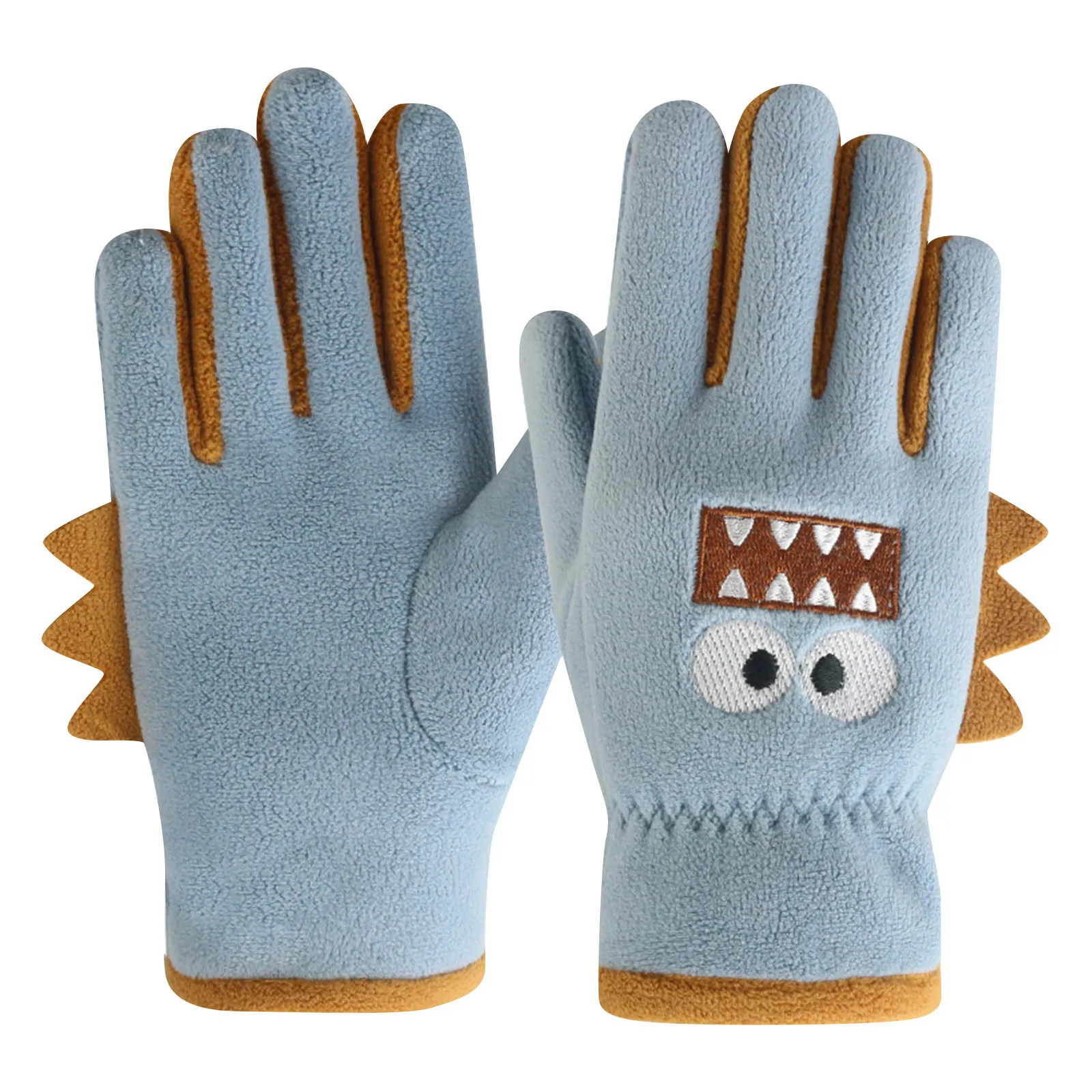 

Children's Fall and Winter Cute Cartoon Warm Five Finger Gloves Cold And Wind Proof Student Outdoor Cycling And Snow Gloves