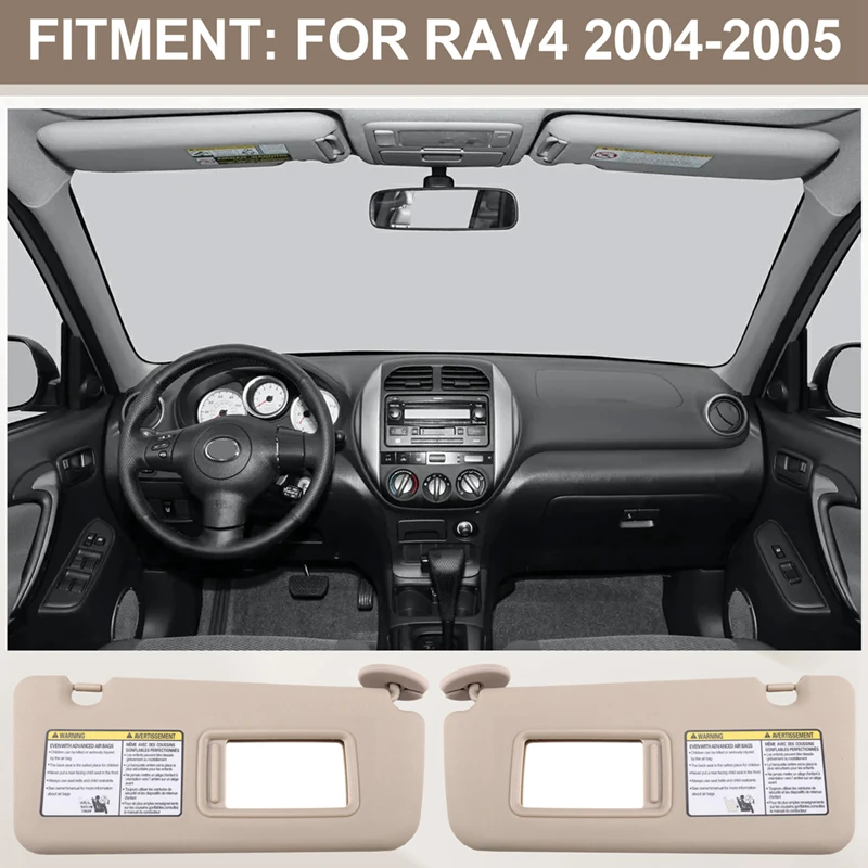 Super Sale 74320-42420-B0 Car Sun Visors Sunvisor with Makeup Mirror for Toyota RAV4 2004-2005 Car Accessories LHD