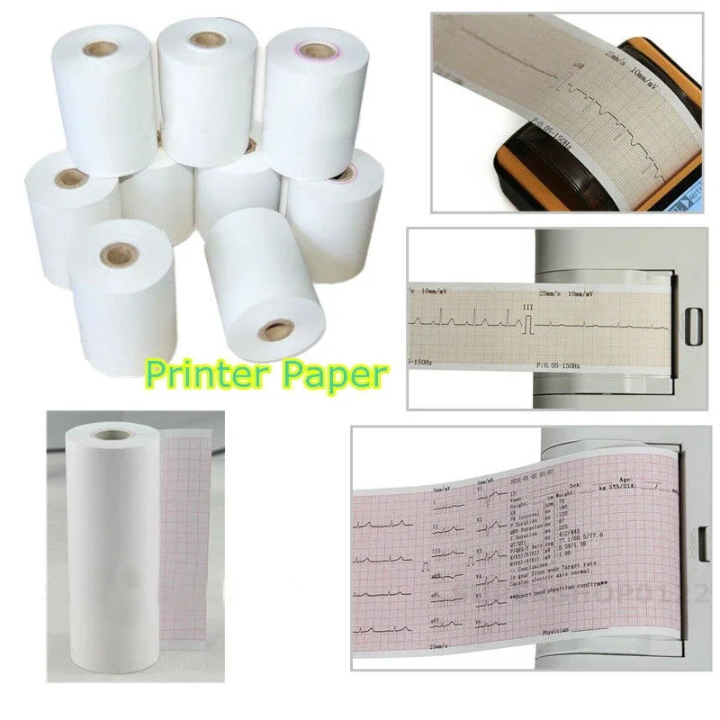 50mm*20m/80mm*20/110mm*20m Electrocardiograph Thermal Printer Paper For CONTEC ECG100G ECG90A ECG600G ECG300G SP100 E3 E6