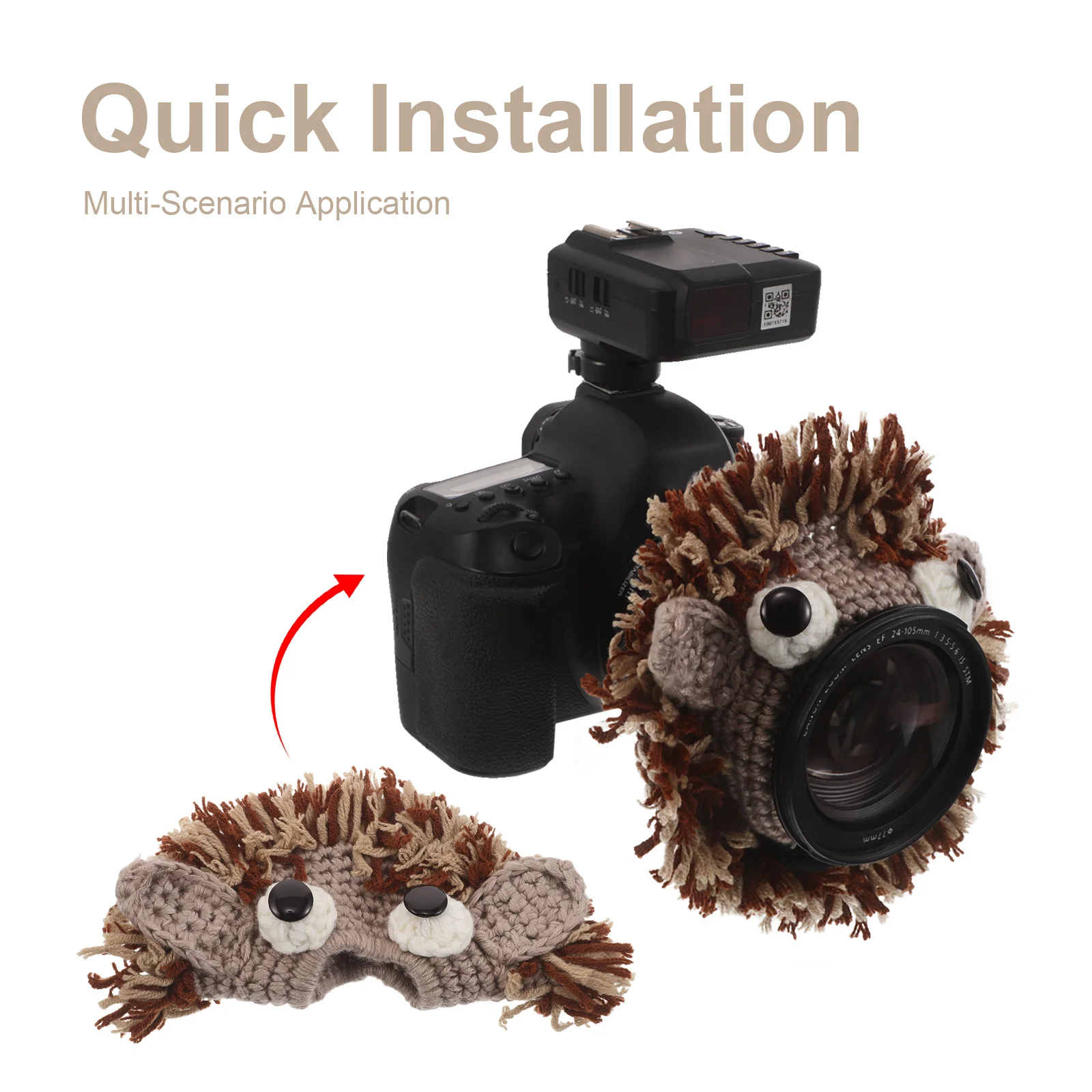 عدسة الكاميرا حلقة الزخرفية الغزل الكروشيه الحيوان عدسة المعانقة لحديثي الولادة التصوير الفوتوغرافي صور الدعامة محبوك ملحقات الكاميرا #3