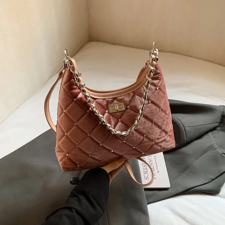

Quilted Chain Underarm Bag for Women, High-end Niche Design Shoulder Crossbody Bag, Stylish Versatile Daily Essential