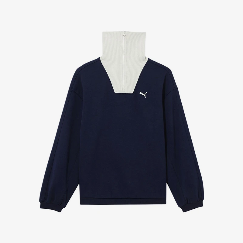 Puma Authentic New Women's High Collar Sports Knitted Half Zipper Casual Sweatshirt 631308-06