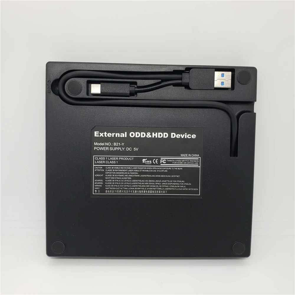 USB 3.0 Typ C Externes CD-DVD-Laufwerk mit USB HUB Typ-C SD-Kartenleser, CD DVD RW ROM Disk Player Brenner Leser Writer Adapter – Detail 18
