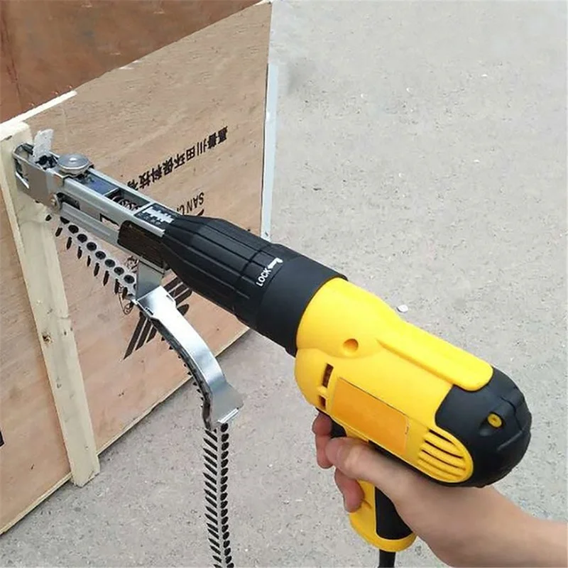 Elétrica Cordless Nail Gun Adapter Parafuso Automático Spike Cadeia Ferramenta de Carpintaria Power Drill Anexo 1pc