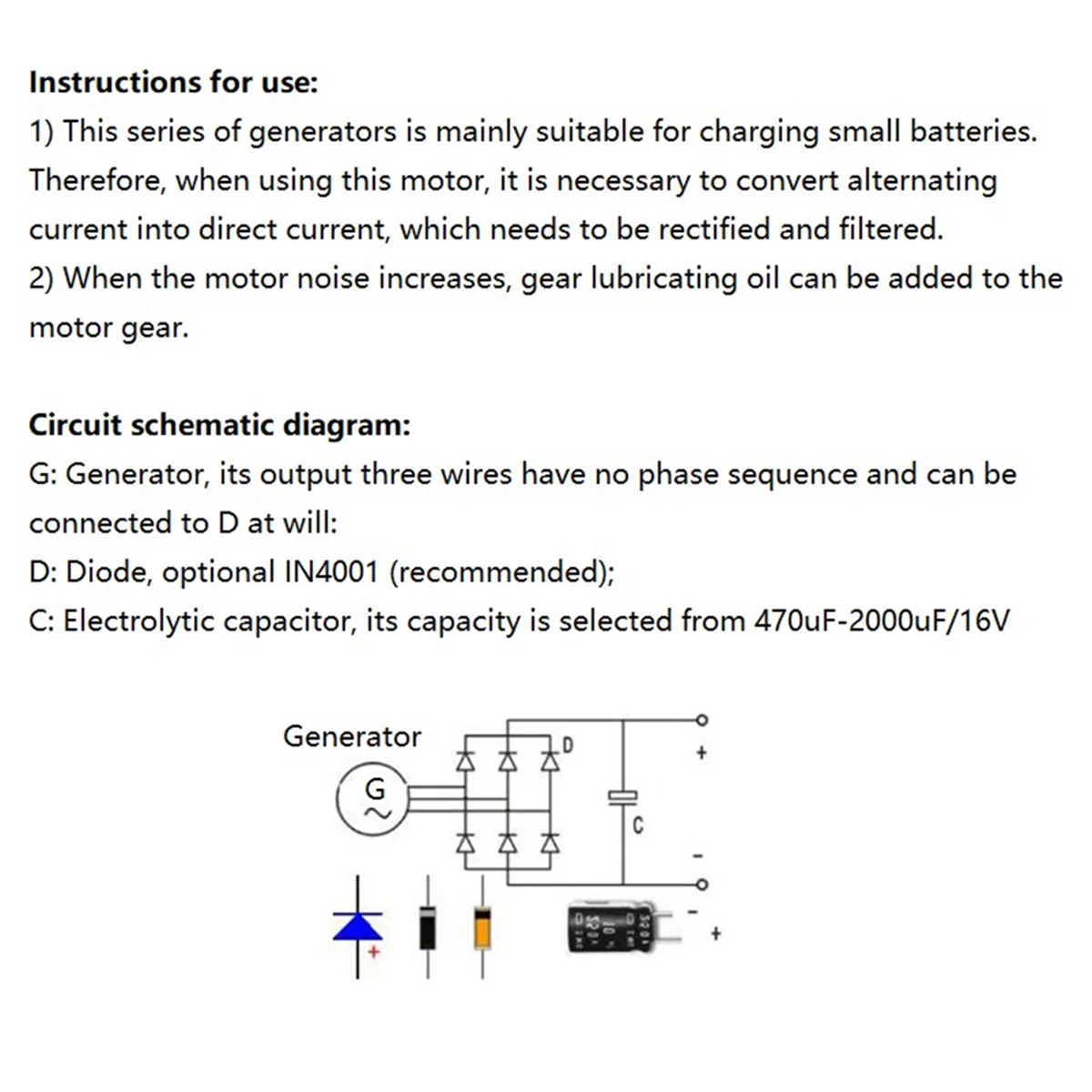 Wind Power Hand Cranked Generator Motor Three Phase AC Micro-Brushless 3-24V Micro-Hydraulic Generater Power Equipment