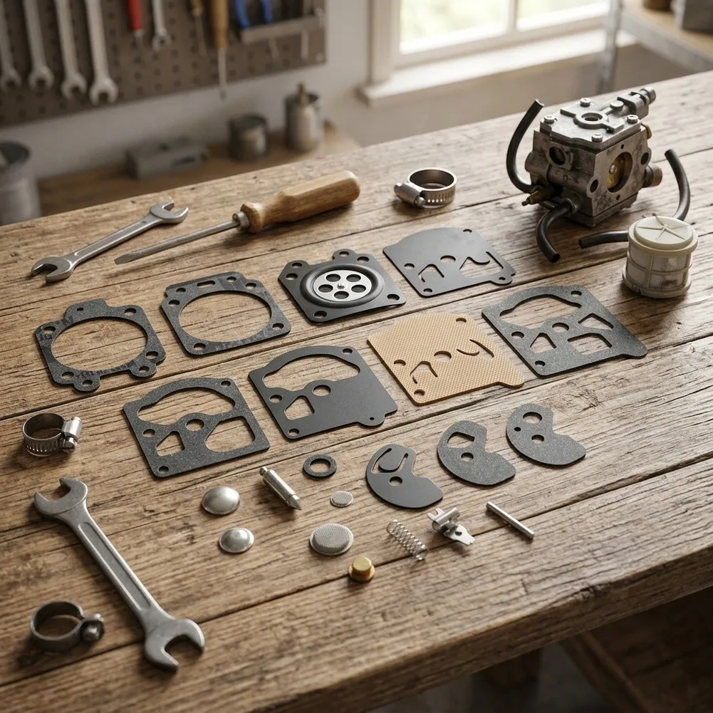 For Home Garage Repair Carburetor Repair Kit Fuel System Parts 22-piece Comprehensive Set Wear-resistant Components