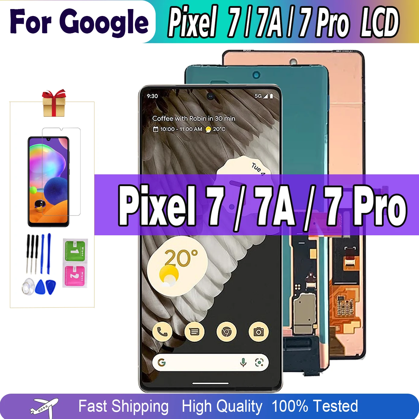 

High quality AMOLED LCD For Google Pixel 7 Pro LCD Assembly For Google Pixel 7 Pixel7 7A Display Touch Screen Digitizer