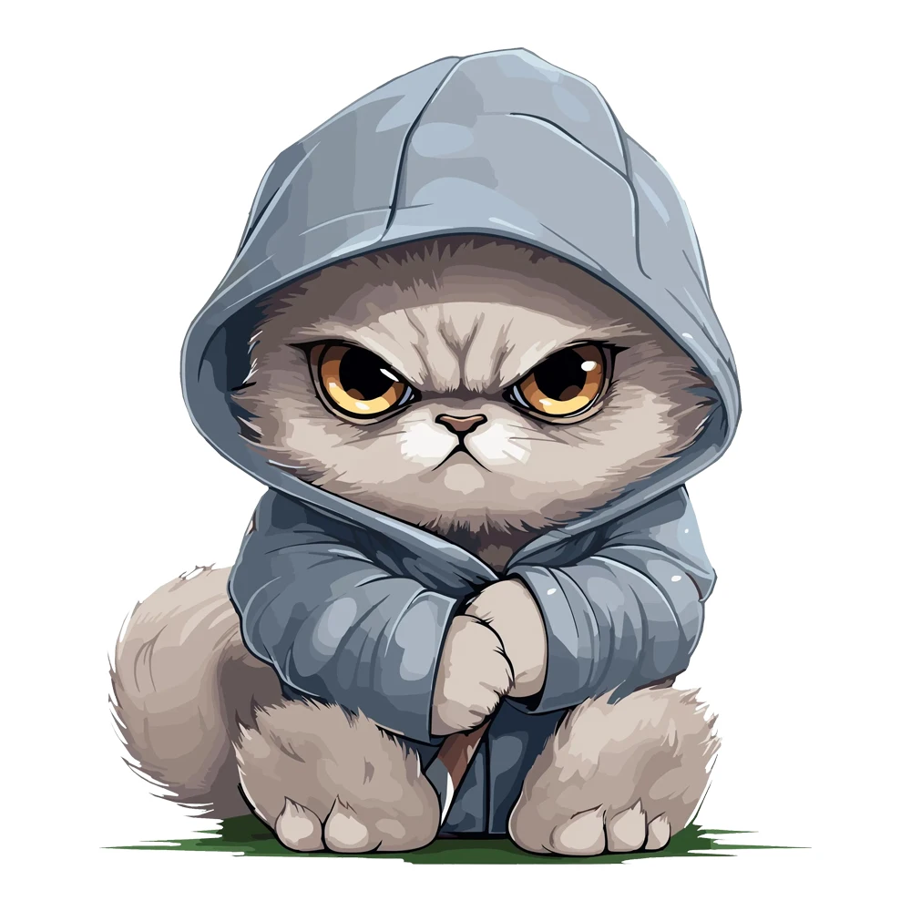 Hаклейка на авто Злой кот Car Sticker, Suitable for Laptop, Car, Truck, Van, SUV, Motorcycle, Wall, Bumper, Window
