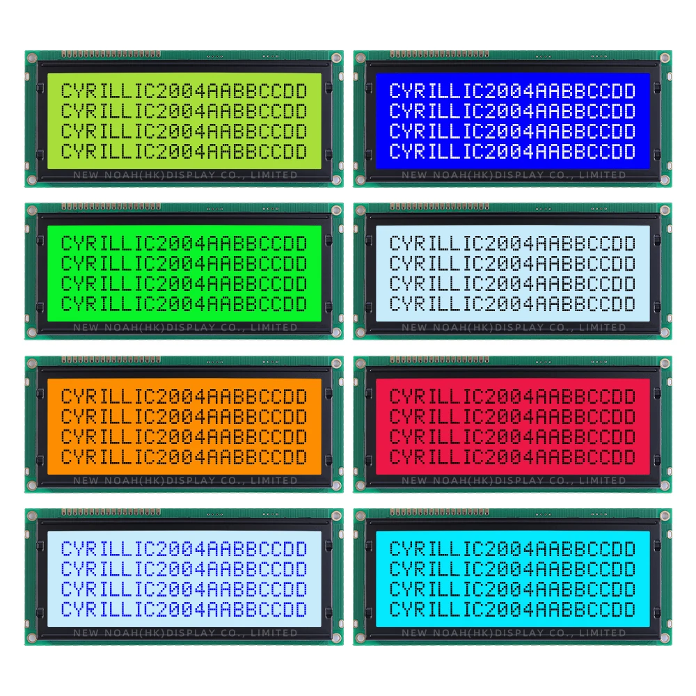 Letras pretas de luz verde cirílica 2004C-3 LCM Display LCD 4X20 2004 Módulo de interface 18PIN Módulo de interface padrão ST7066U