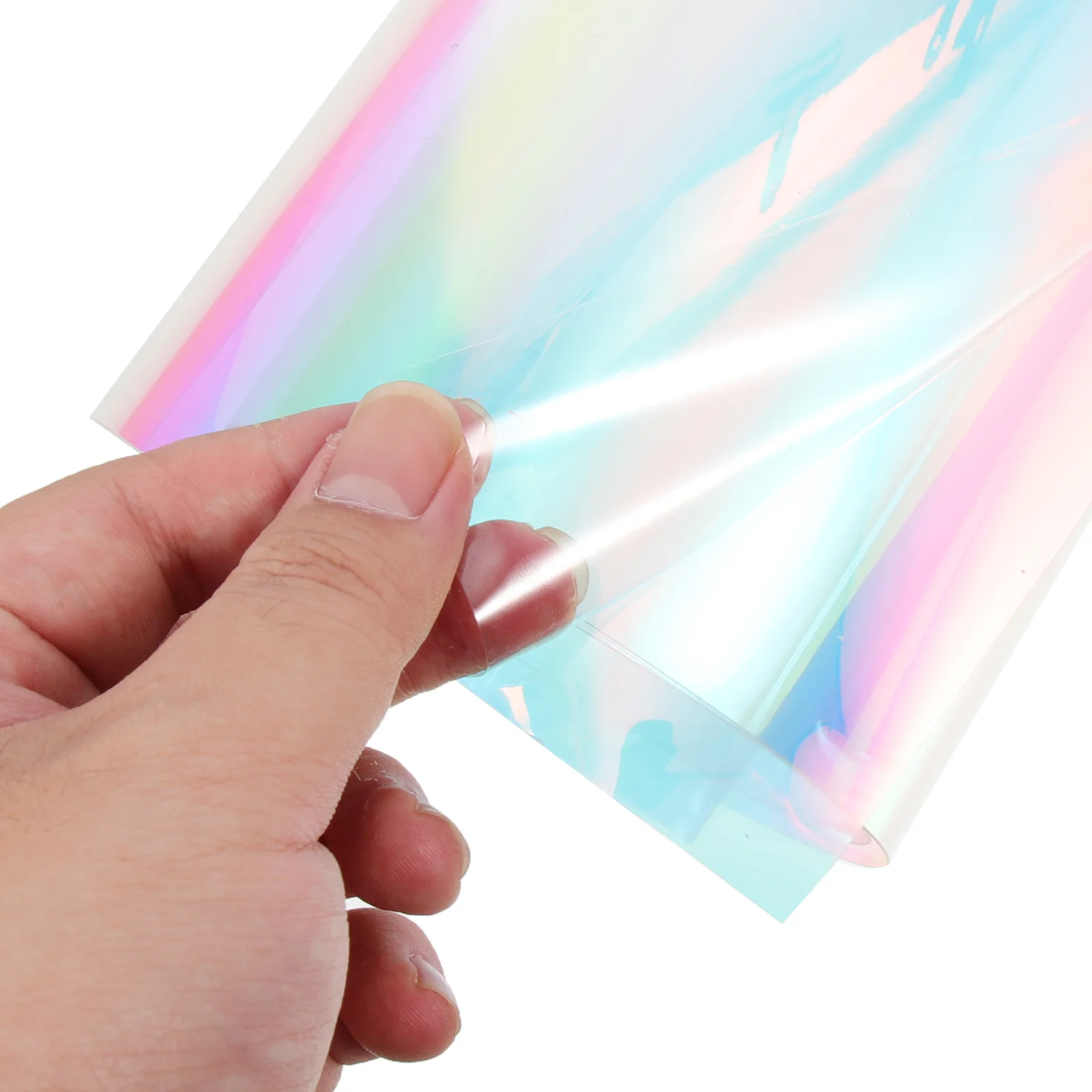 

Iridescent Pvc Fabric Sheet Holographic Film Material For Diy Handbags Bags Phone Covers Craft Projects Pvc