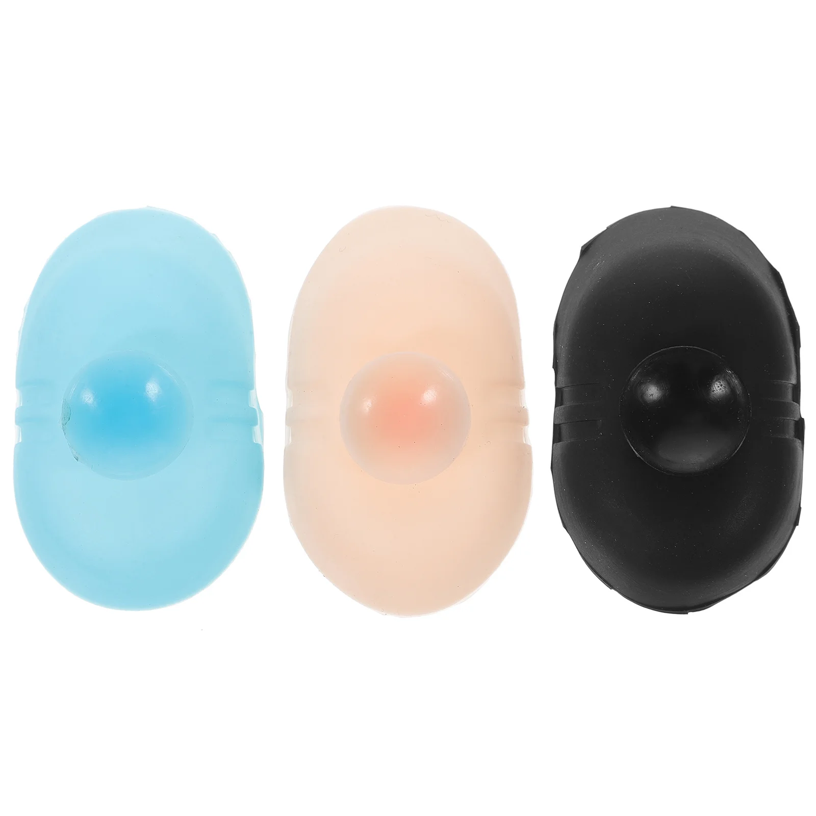 

3pcs Silicone Eye Patches Reusable For Kids Adults After Surgery Protection Shield Daily Use Portable Mixed Color Size S