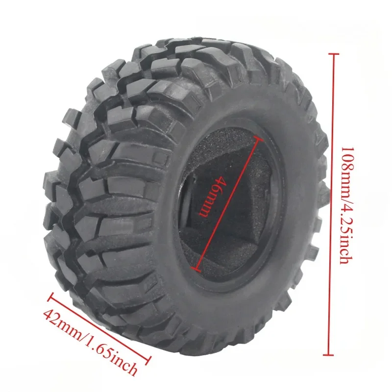 4 szt. Opony do Rock Crawlera 1.9 cala 96mm 108mm z pełnym felgą Beadlock do samochodu RC Axial 1/10