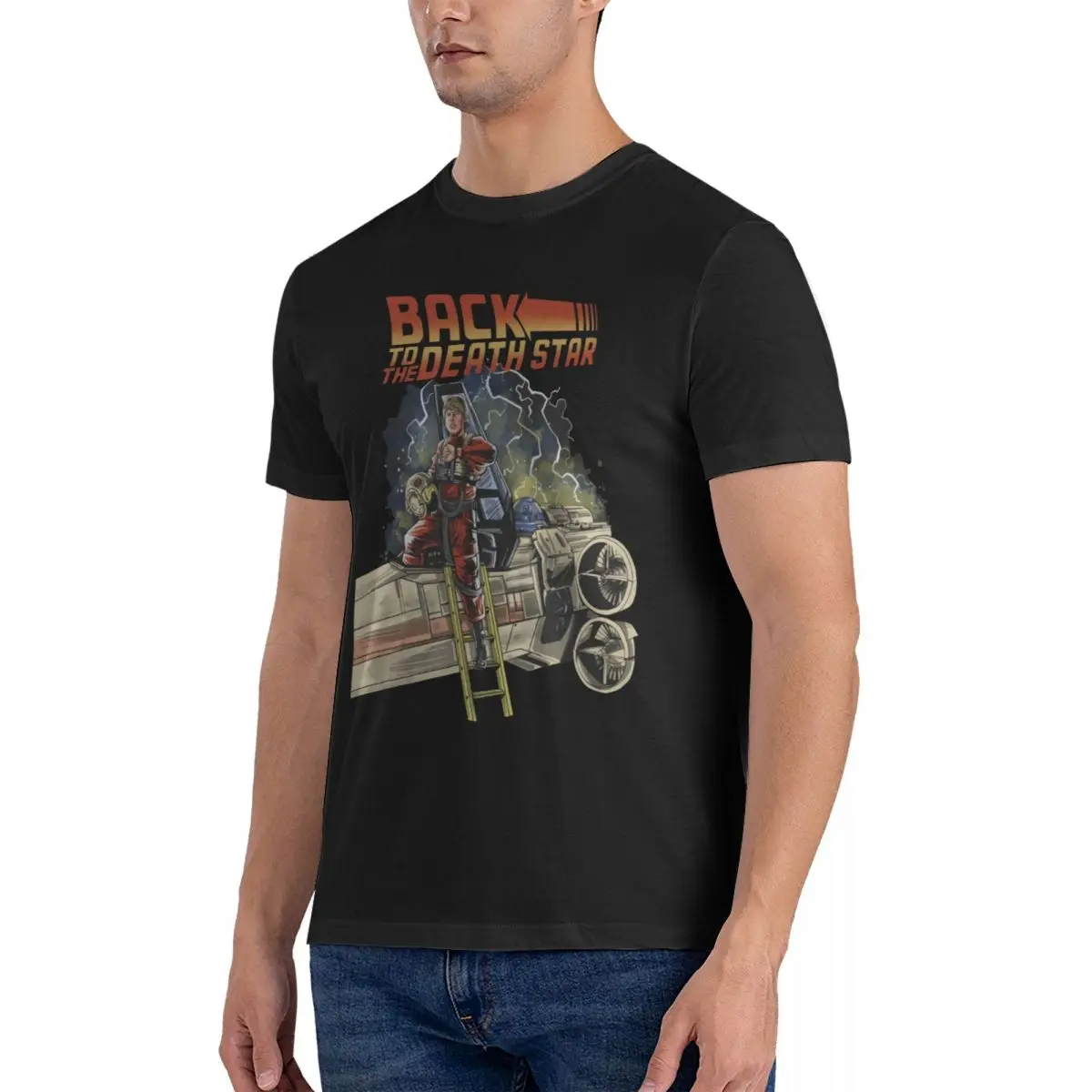 

Мужская футболка Luke Skywalker BACK TO THE DEATH STAR 2025 года, повседневные футболки с короткими рукавами и принтом унисекс, готическая футболка