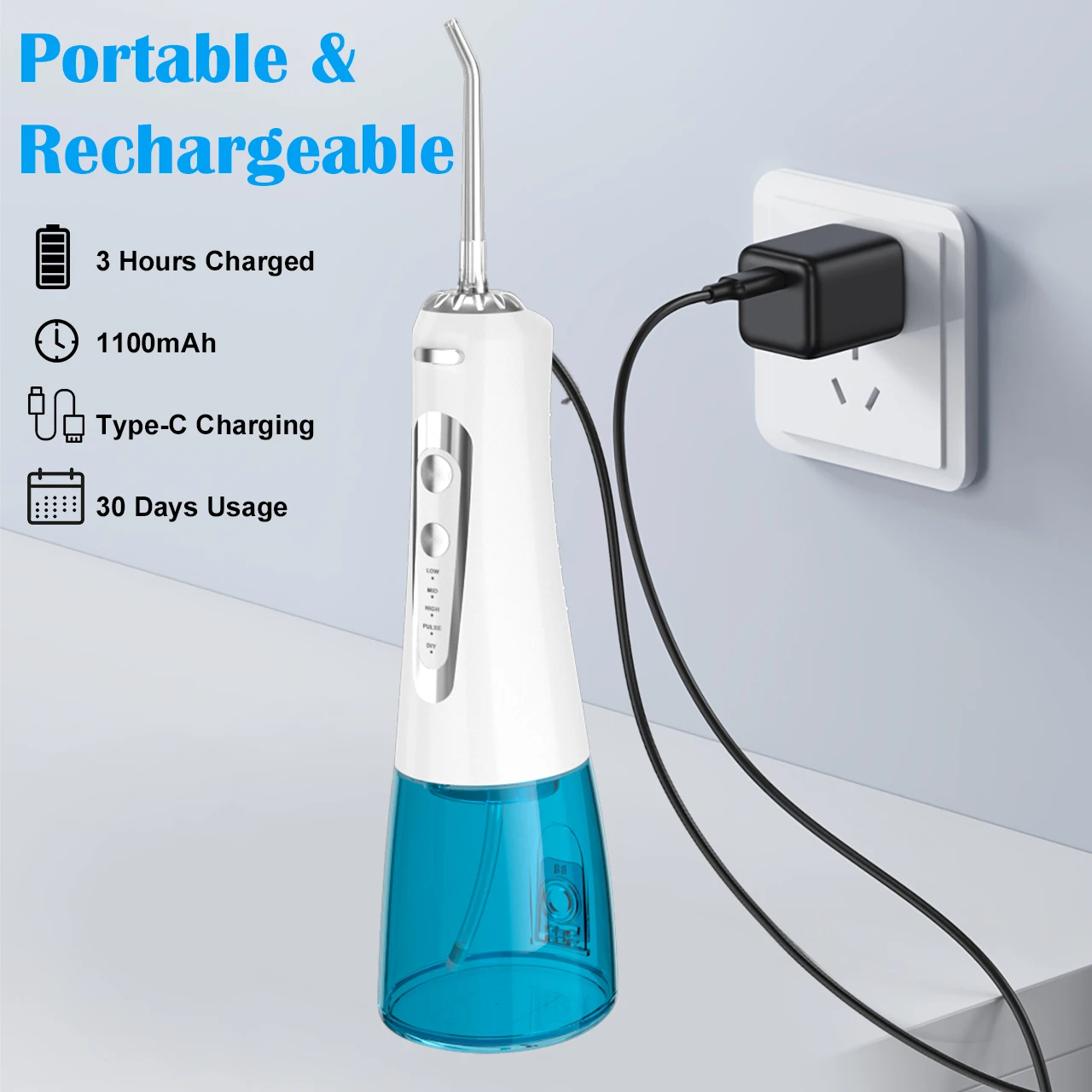 Baolijie GS106 300ML Water Flosser Perfect Portable Oral Irrigator For On-the-Go Dental