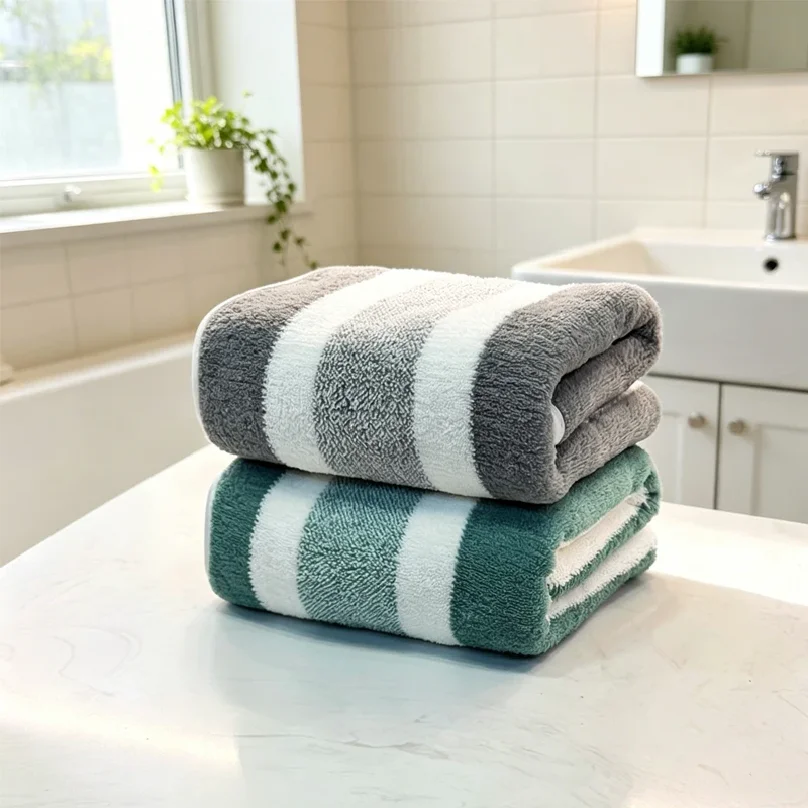 1-pack towels with strong water absorption, quick drying, no shedding, and durability - very suitable for home, beach, and face