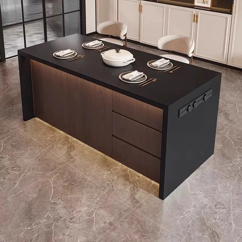 

French Aesthetic Kitchen Island Minimalist Classic Premium Sophisticated Kitchen Island Elegant Design Cuisine Meuble Furniture