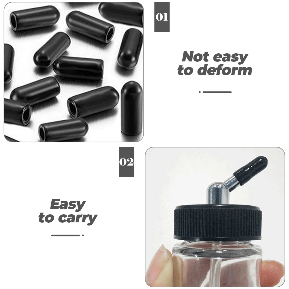 

20Pcs Airbrush Bottle Nozzle Cap Plastic Fitting Durable and Compact for Prolonging Spray Pen Lifespan Airbrush Bottle Caps