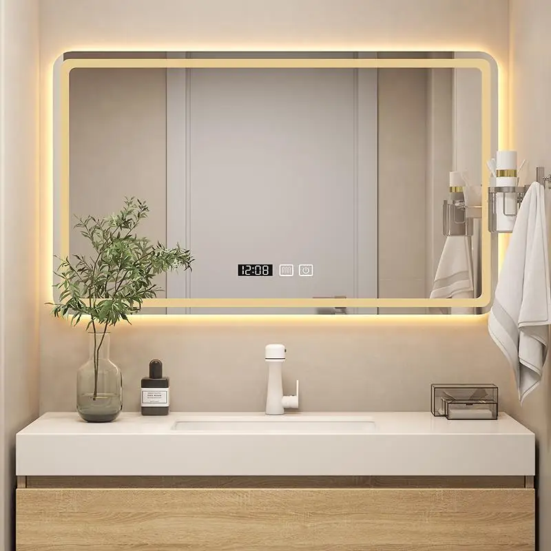 Intelligent mirror, touch screen, LED bathroom mirror with light, anti fog bathroom mirror, wall mounted, hotel bathroom mirror