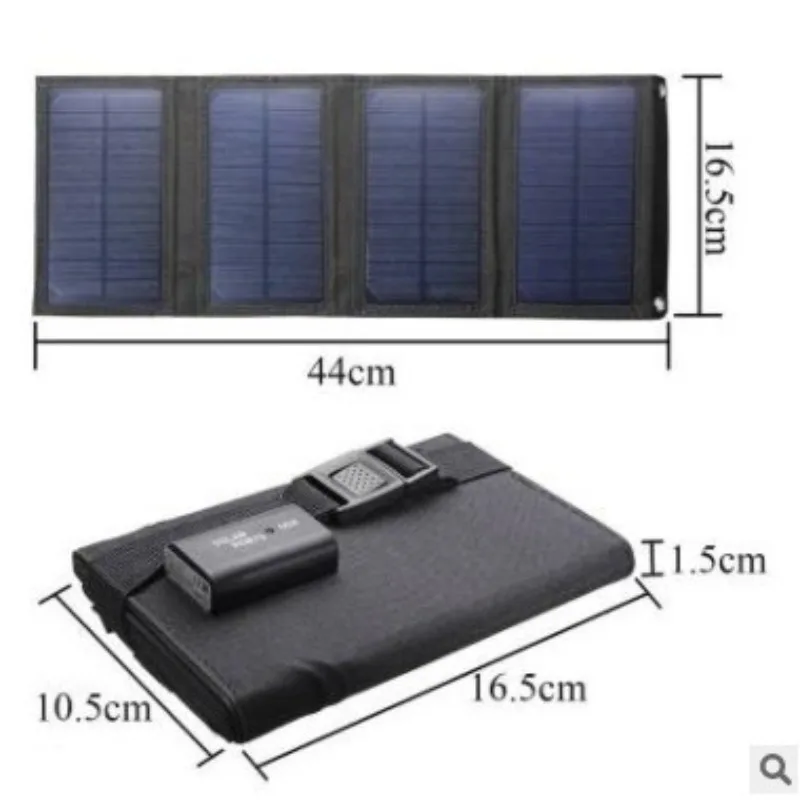 10W Solar Panel Folding Bag Solar Charger Outdoor Travel Waterproof Solar Charging Folding Electric Bag