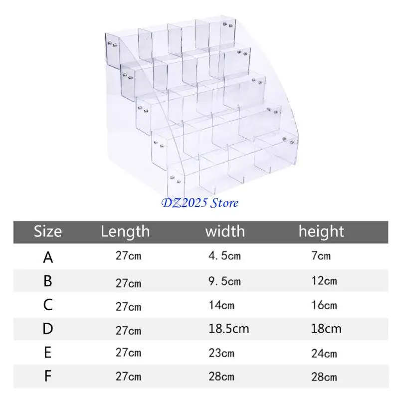 Q6RC Transparent Writing Pot Cosmetics Bross Box