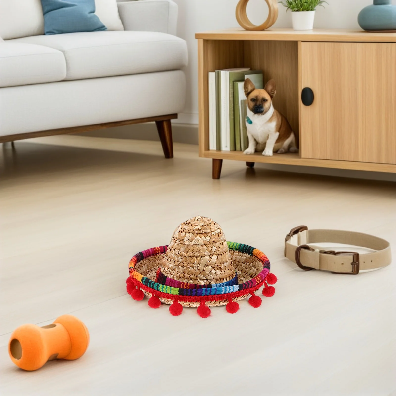 

2Pcs Mini Mexican Sombrero Hats for Cats Dogs Cinco De Mayo Party Hats Pets Costume Small Straw Sombreros Sombrero Costume