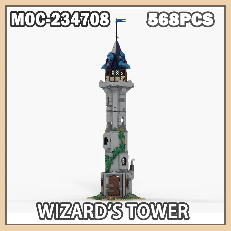 

MOC-234708 Башня Волшебника, строительный блок, сборная игрушка, креативный подарок на день рождения, Рождество, украшение для рабочего стола, креативные подарки, 568 шт.