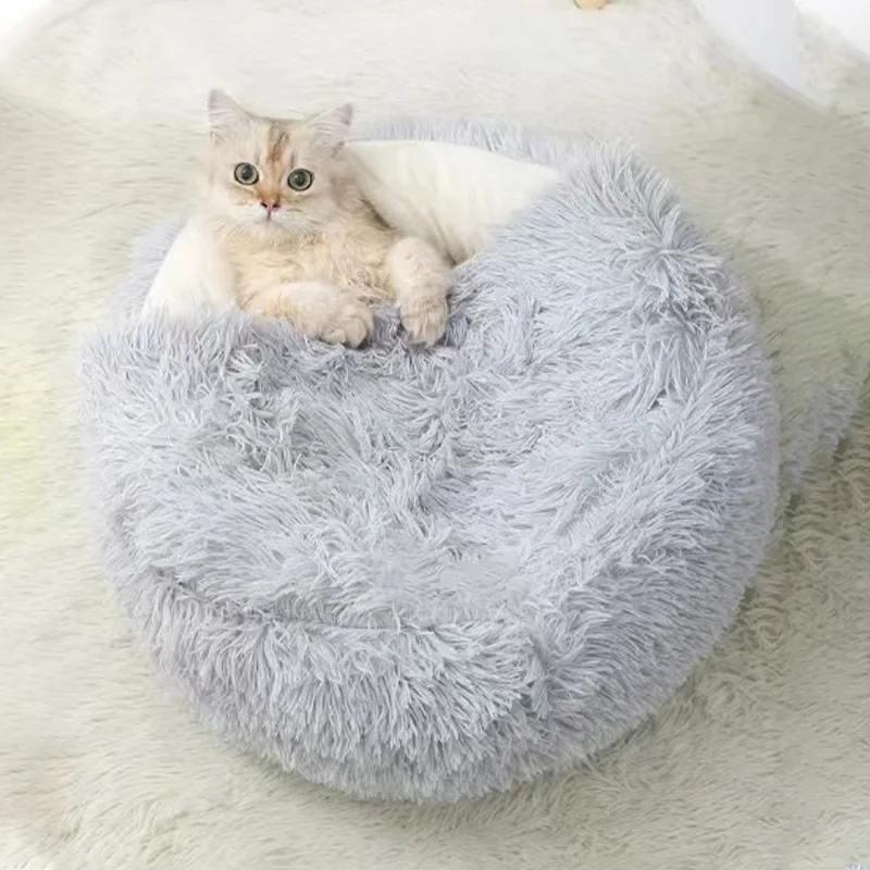 Plush Nest Plush Nest Pet Bed Semi-Closed Insulation round Cathouse Doghouse Pet Bed