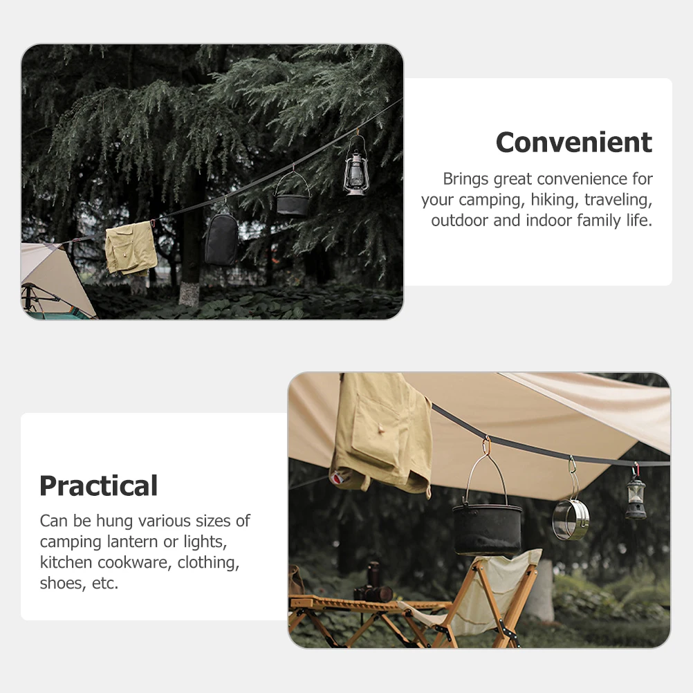 

Tent Clothesline Camping Strap Lightweight Portable Hanging Rope Multi function Tent Lanyard Outdoor Gear