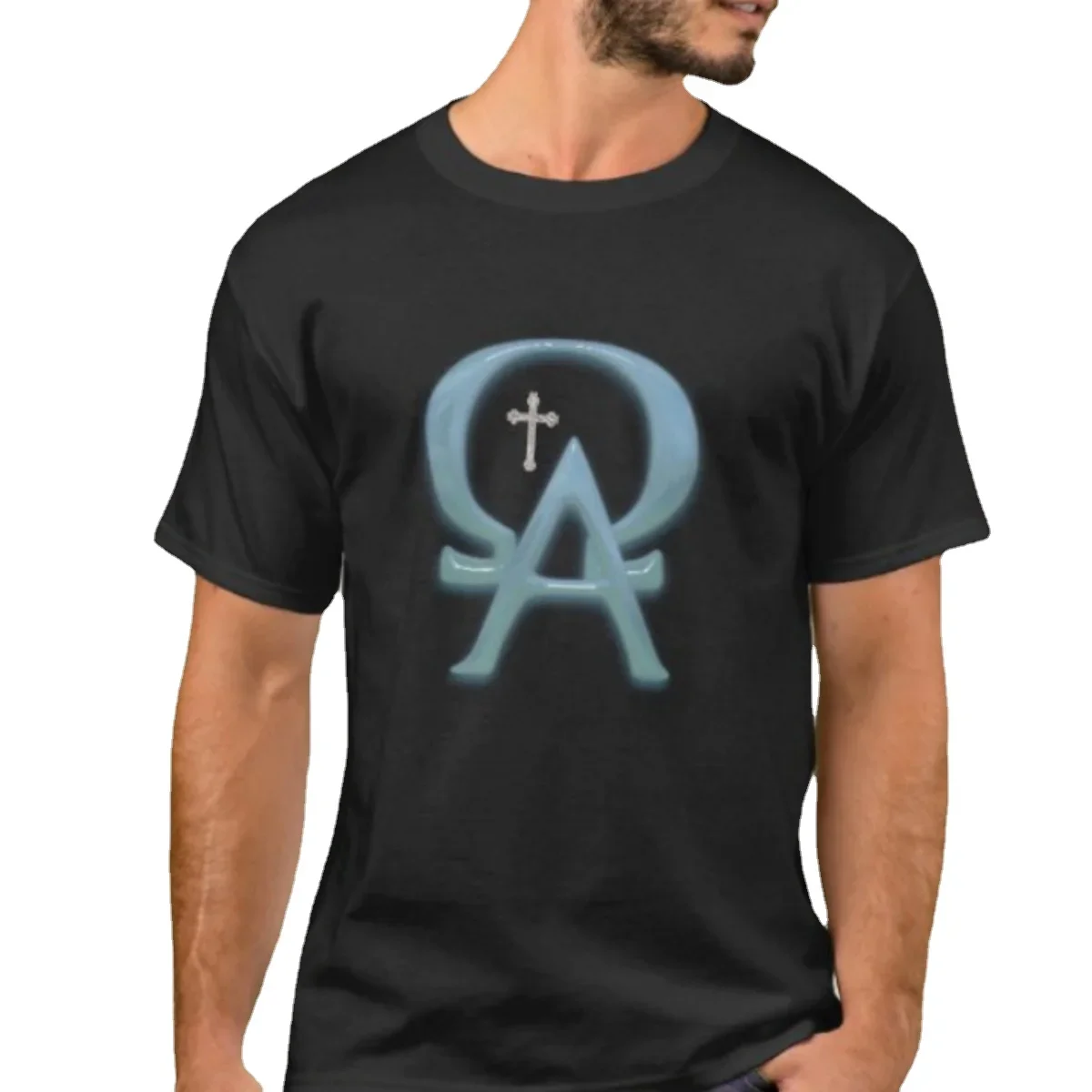 

The Beginning and The End. Christian Faith Symbol Alpha and Omega T-Shirt. Cotton Short Sleeve O-Neck Mens T Shirt New S-3XL