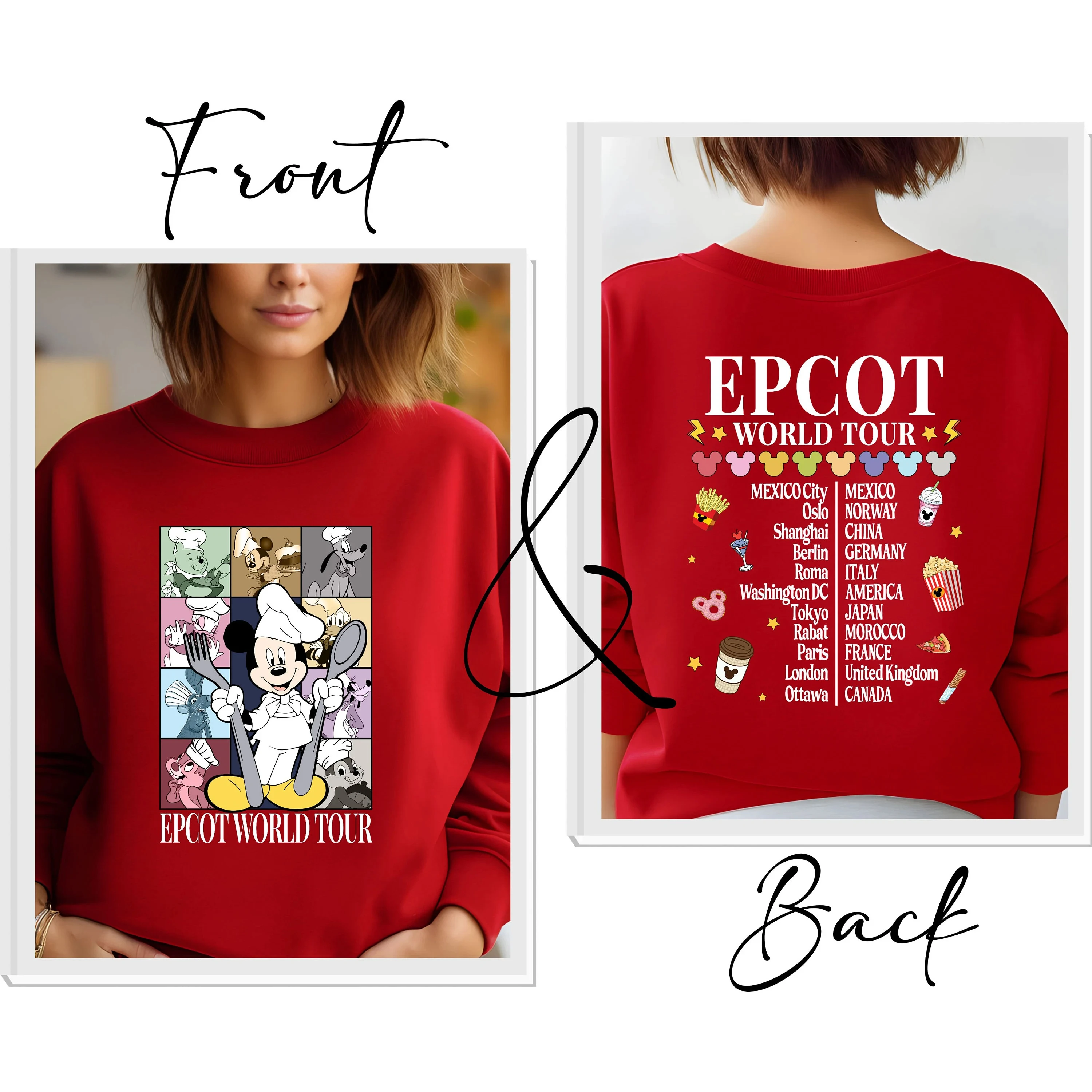 American Retro Mickey and Friends' Journey Sportswear Women's Autumn and Winter New Fashion Men's and Women's Sportswear Jacket