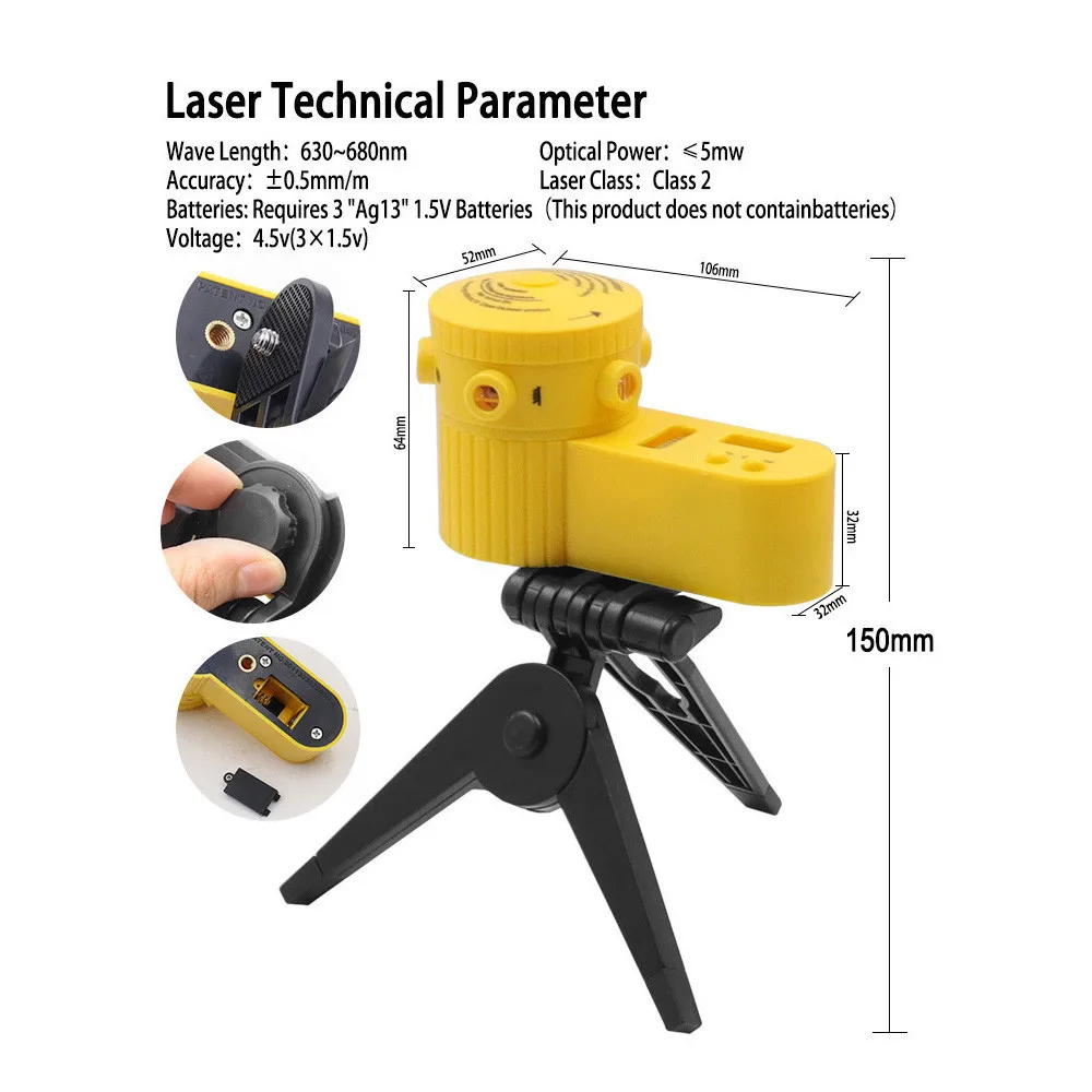 regua de nivel domestico multifuncional regua laser de medicao com tripe giratorio ferramentas de nivel horizontal ertical 01