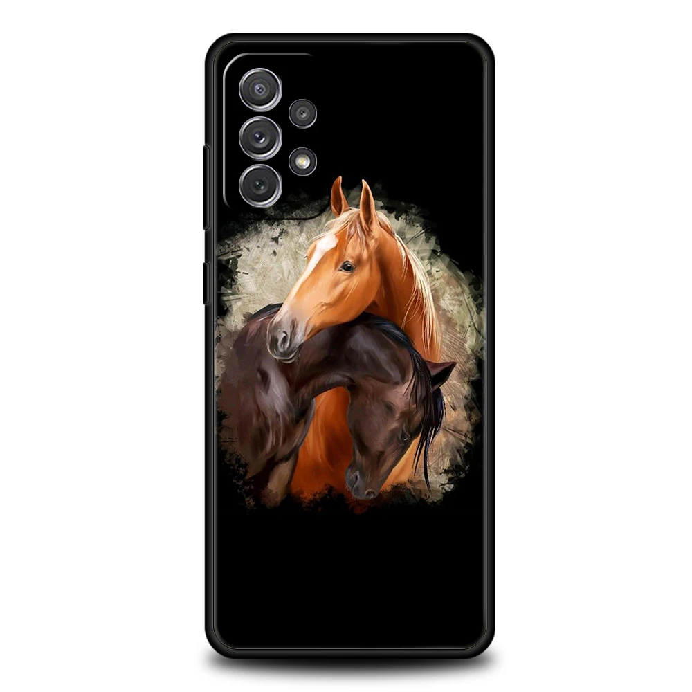 Horse Great Beauty Galloping Phone Case Cover for Samsung Galaxy A13 A14 A22 A32 A33 A34 A52 A72 A11 A51 A71 5G Shockproof Shell