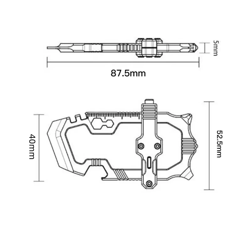 Outdoor Multifunctional Mountaineering Buckle TC4 Titanium Alloy EDC Portable Opener Window Breaking Anti Loss Keychain