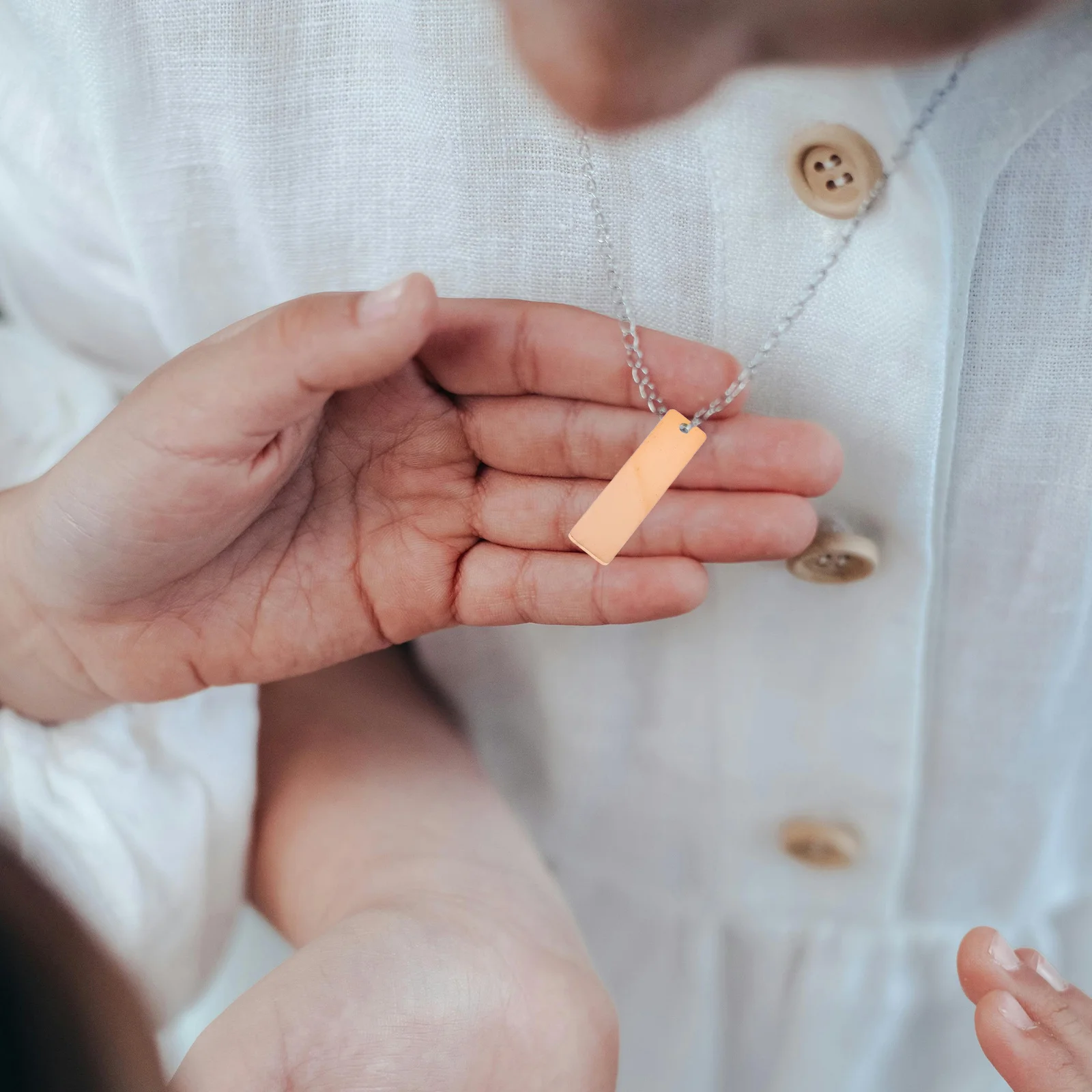 

6Pcs Engraving Blank Rectangle Metal Tags Titanium Steel DIY Stamping Pendants for Jewelry Making Keychains Custom Gifts