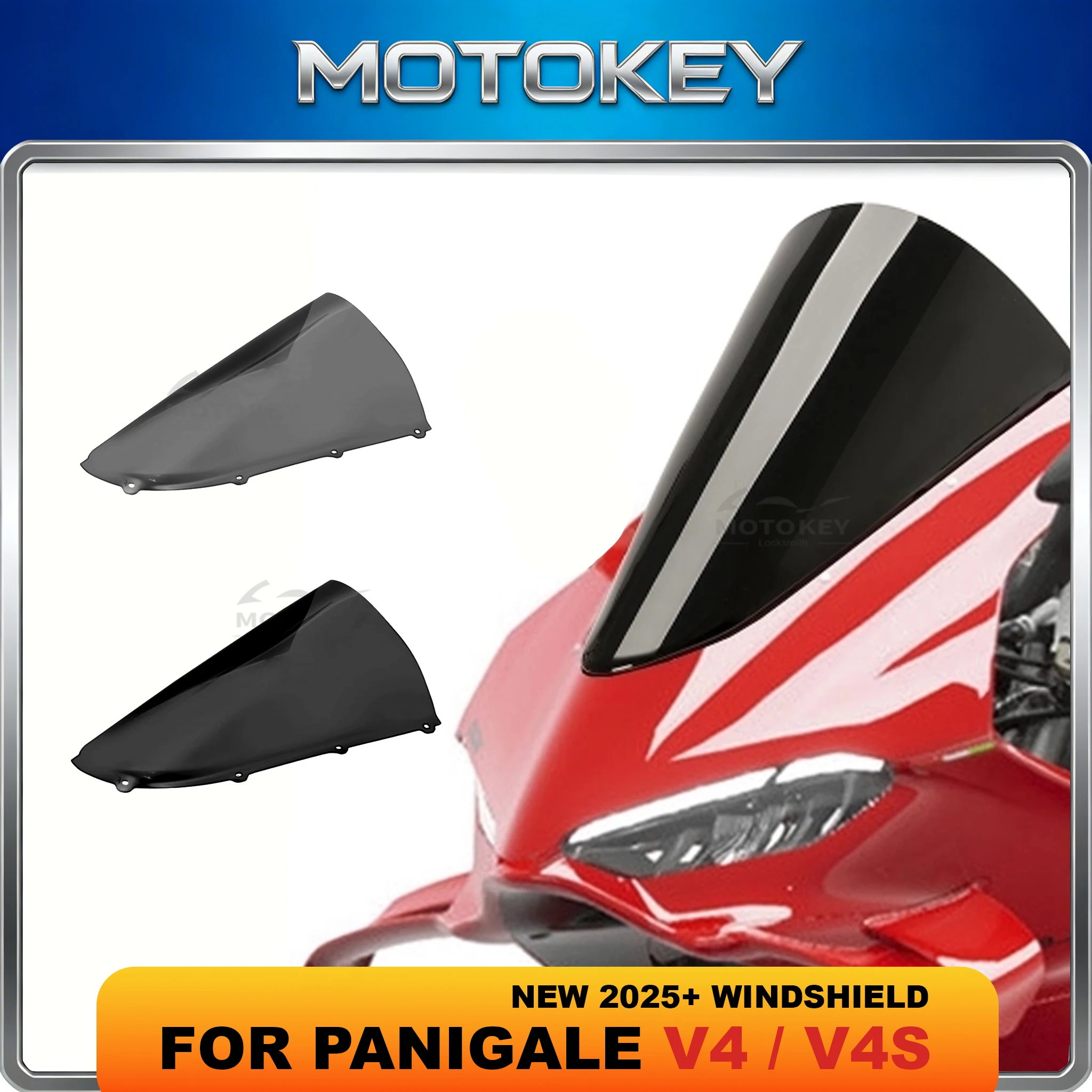 

For Ducati Panigale V4/V4S 2025-2026 Motorcycle Windshield Heightened Enlarged Windscreen Spoiler Cover Fairing Upgrade