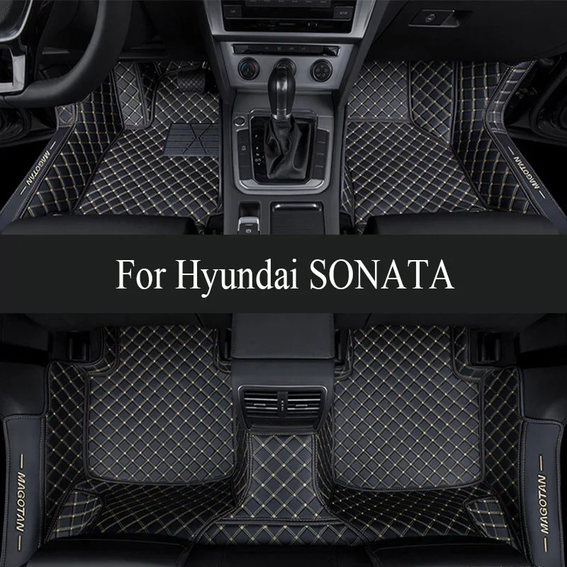 

Artificial Leather Custom Car Floor Mats for Hyundai SONATA 2015-2018 Interior Details Car trunk mat