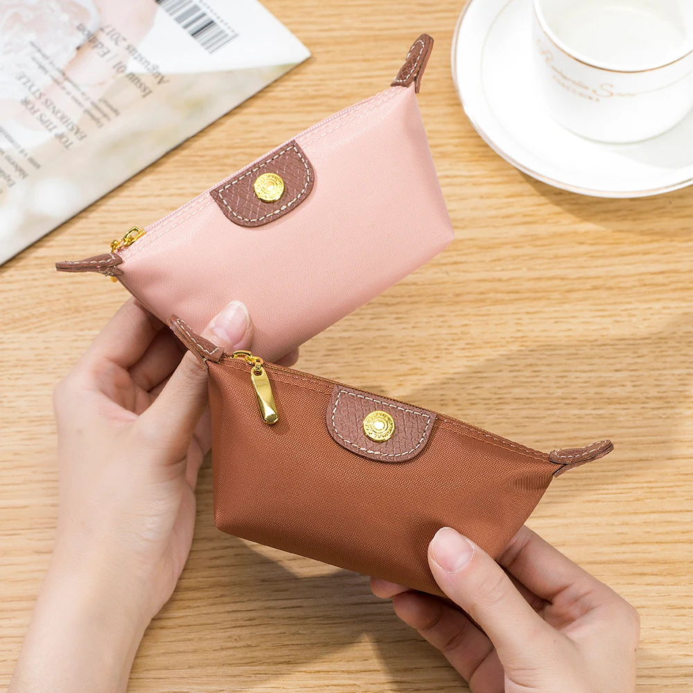 Mini Contrast Coin Purse Lightweight Fashionable Dumpling Bag Portable Oxford Lipstick Earphone Storage Wallet for Women