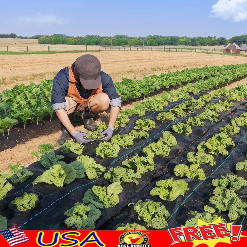 الثقيلة حاجز الاعشاب المشهد النسيج 3.2oz المنسوجة PP Geotextile التحكم حصيرة حماية التربة نفاذية حديقة المناظر الطبيعية #1