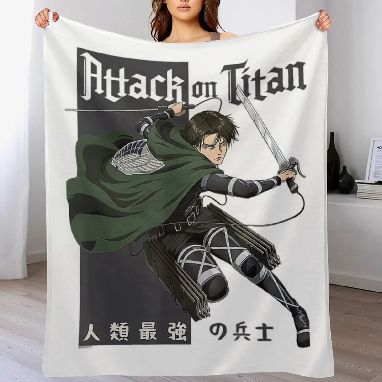 Плед Attack-on-Titan, дышащий, легкий, для взрослых и детей