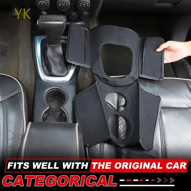 

For Hummer H3 High-solid Sheepskin Leather Black Car Center Console Protective Cover Trim Interior Car Accessories